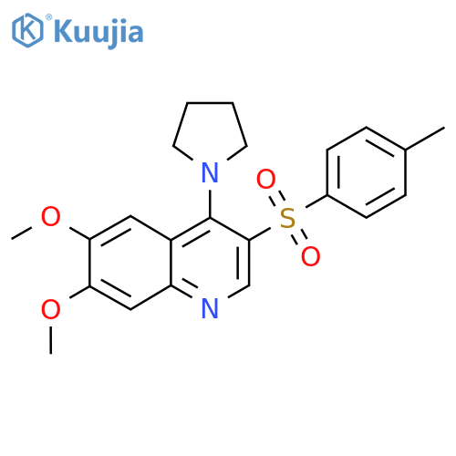 6,7-Dimethoxy-3-(4-methylbenzenesulfonyl)-4-(pyrrolidin-1-yl)quinoline structure