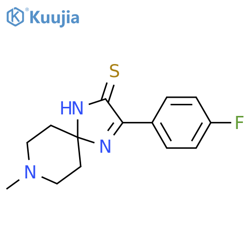 3-(4-fluorophenyl)-8-methyl-1,4,8-triazaspiro[4.5]dec-3-ene-2-thione structure