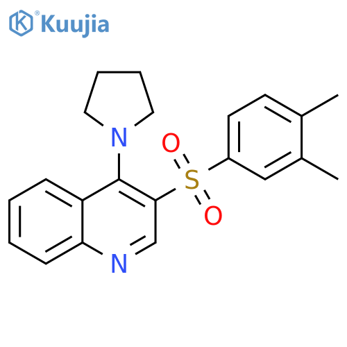 3-(3,4-dimethylbenzenesulfonyl)-4-(pyrrolidin-1-yl)quinoline structure