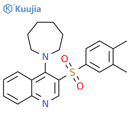 4-(azepan-1-yl)-3-(3,4-dimethylbenzenesulfonyl)quinoline structure