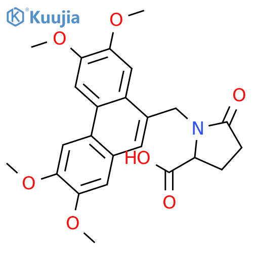 5-Oxo-1-(2,3,6,7-tetramethoxy-9-phenanthrenyl)methyl-L-proline structure