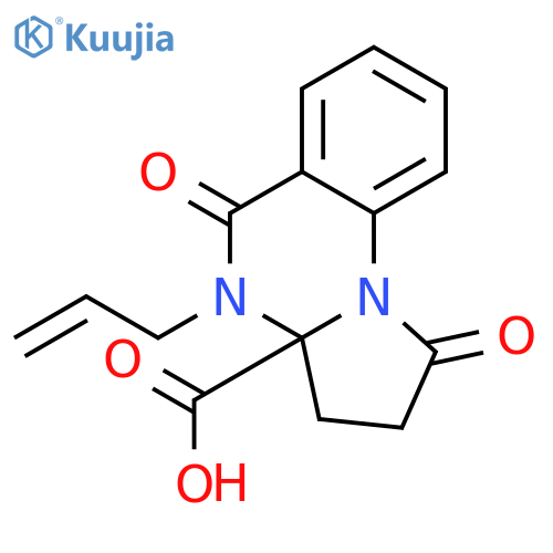 1,5-Dioxo-4-(prop-2-en-1-yl)-1H,2H,3H,3aH,4H,5H-pyrrolo1,2-aquinazoline-3a-carboxylic Acid structure