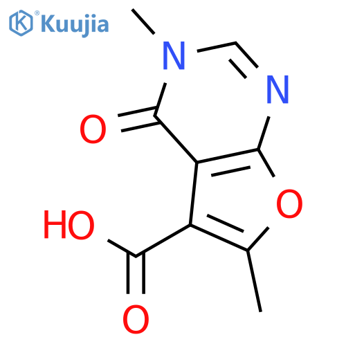 3,6-dimethyl-4-oxo-3H,4H-furo2,3-dpyrimidine-5-carboxylic acid structure