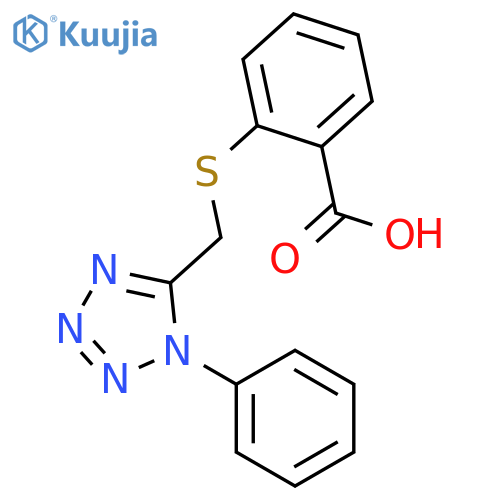 2-{(1-phenyl-1H-1,2,3,4-tetrazol-5-yl)methylsulfanyl}benzoic acid structure