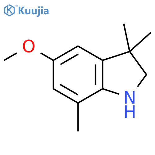 5-Methoxy-3,3,7-trimethyl-2,3-dihydro-1h-indole structure