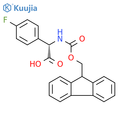 Fmoc-4-fluoro-L-phenylglycine structure