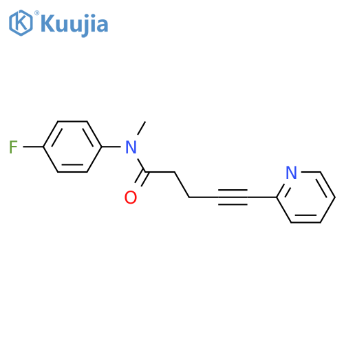 4-Pentynamide, N-(4-fluorophenyl)-N-methyl-5-(2-pyridinyl)- structure