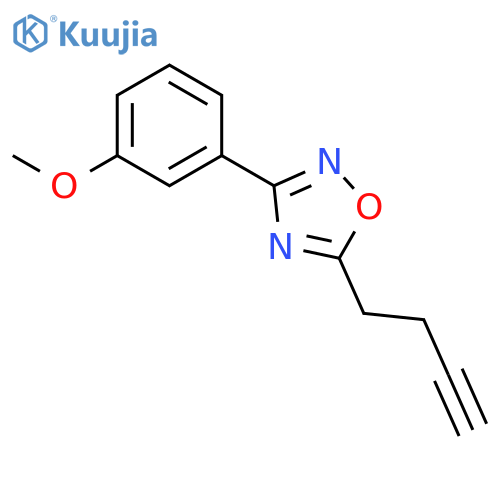 1,2,4-Oxadiazole, 5-(3-butynyl)-3-(3-methoxyphenyl)- structure
