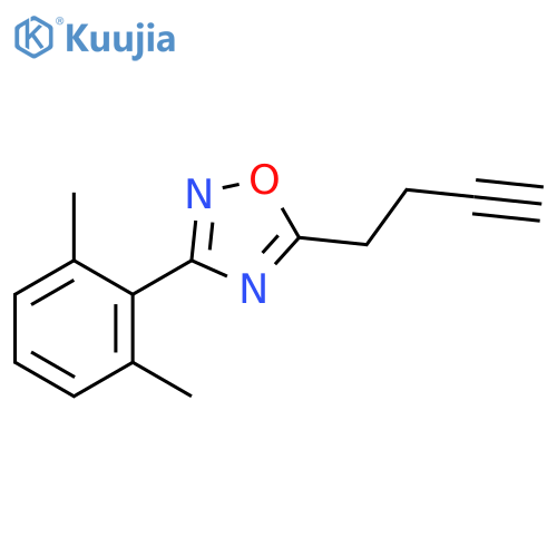 1,2,4-Oxadiazole, 5-(3-butynyl)-3-(2,6-dimethylphenyl)- structure