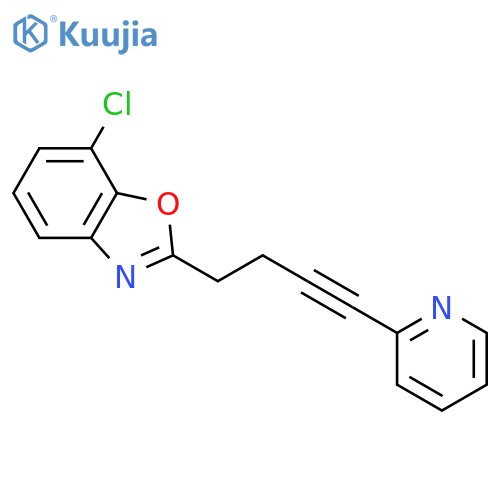 Benzoxazole, 7-chloro-2-[4-(2-pyridinyl)-3-butynyl]- structure