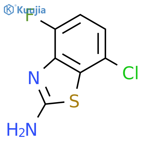 7-chloro-4-fluoro-1,3-benzothiazol-2-amine structure