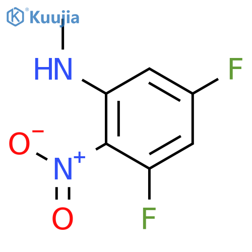 Benzenamine, 3,5-difluoro-N-methyl-2-nitro- structure