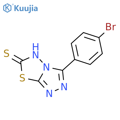 1,2,4-Triazolo[3,4-b][1,3,4]thiadiazole-6(5H)-thione, 3-(4-bromophenyl)- structure