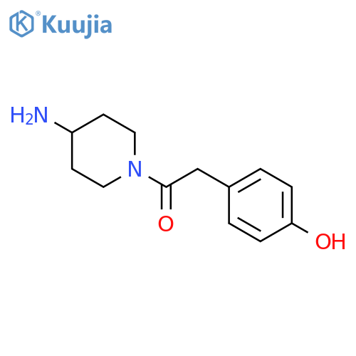 4-PIPERIDINAMINE, 1-[(4-HYDROXYPHENYL)ACETYL]- structure