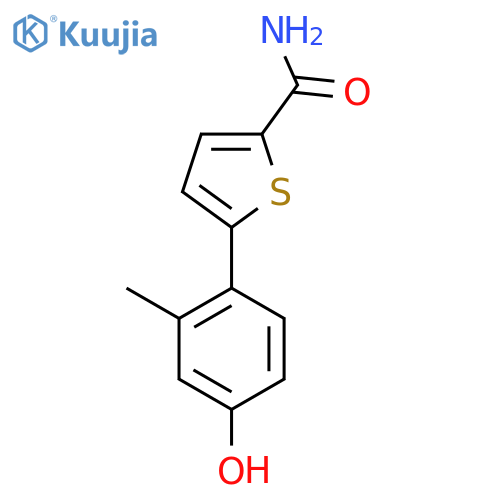 2-Thiophenecarboxamide, 5-(4-hydroxy-2-methylphenyl)- structure