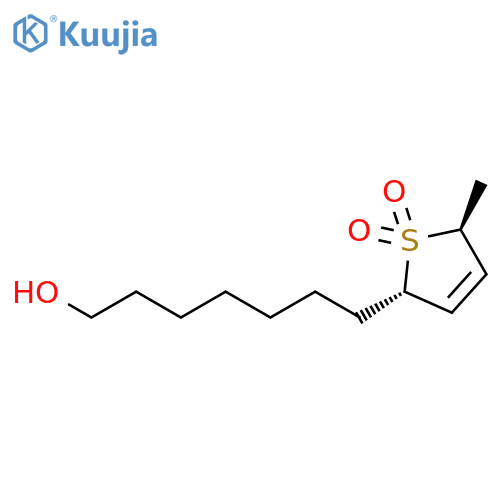2-Thiopheneheptanol, 2,5-dihydro-5-methyl-, 1,1-dioxide, trans- structure