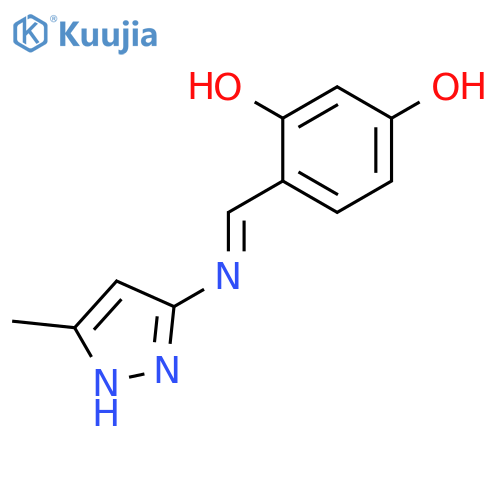 1,3-BENZENEDIOL, 4-[[(5-METHYL-1H-PYRAZOL-3-YL)IMINO]METHYL]- structure