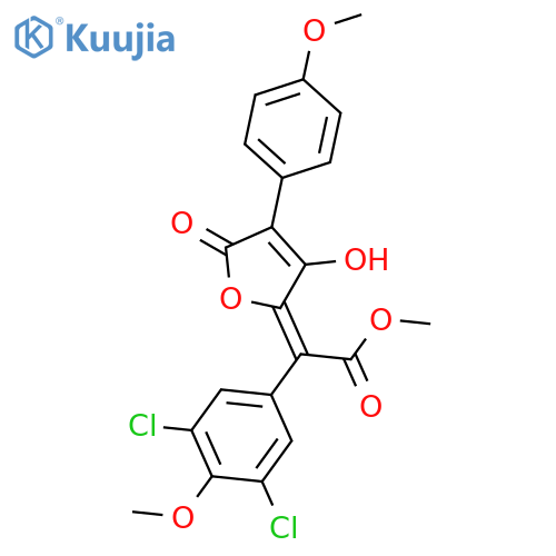 (E)-methyl 2-(3,5-dichloro-4-methoxyphenyl)-2-(3-hydroxy-4-(4-methoxyphenyl)-5-oxofuran-2(5H)-ylidene)acetate structure