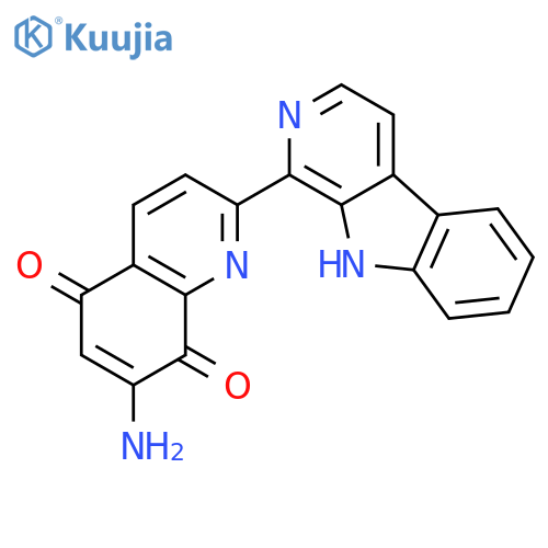 5,8-QUINOLINEDIONE, 7-AMINO-2-(9H-PYRIDO[3,4-B]INDOL-1-YL)- structure