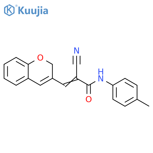 (2Z)-3-(2H-chromen-3-yl)-2-cyano-N-(4-methylphenyl)prop-2-enamide structure