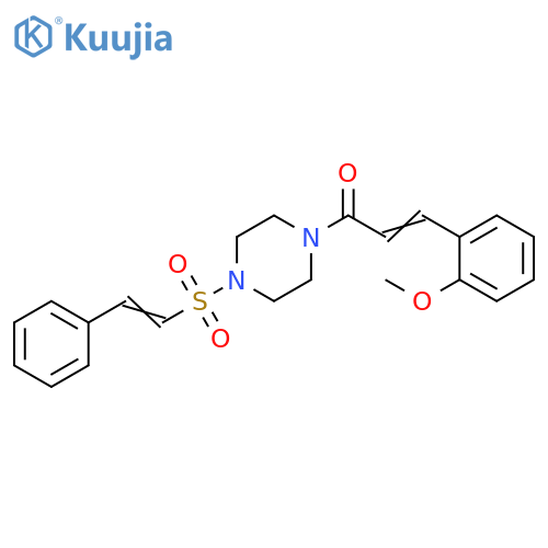 3-(2-Methoxyphenyl)-1-[4-[(2-phenylethenyl)sulfonyl]-1-piperazinyl]-2-propen-1-one structure