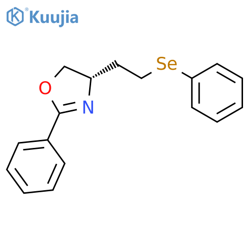 Oxazole, 4,5-dihydro-2-phenyl-4-[2-(phenylseleno)ethyl]-, (4S)- structure