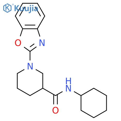 3-Piperidinecarboxamide, 1-(2-benzoxazolyl)-N-cyclohexyl-, (3S)- structure