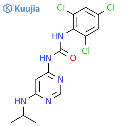 Urea,N-[6-[(1-methylethyl)amino]-4-pyrimidinyl]-N'-(2,4,6-trichlorophenyl)- structure