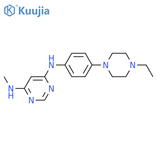 4,6-Pyrimidinediamine, N-[4-(4-ethyl-1-piperazinyl)phenyl]-N'-methyl- structure