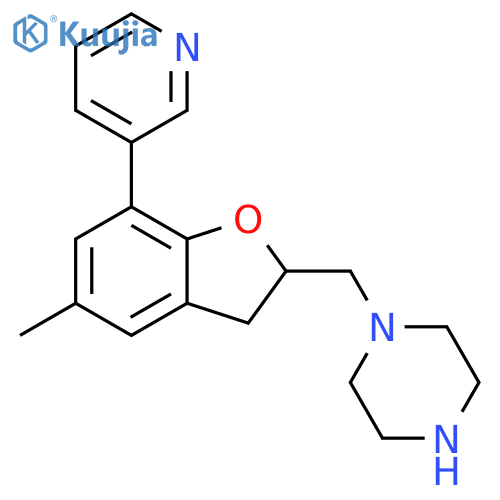 Piperazine,1-[[2,3-dihydro-5-methyl-7-(3-pyridinyl)-2-benzofuranyl]methyl]- structure