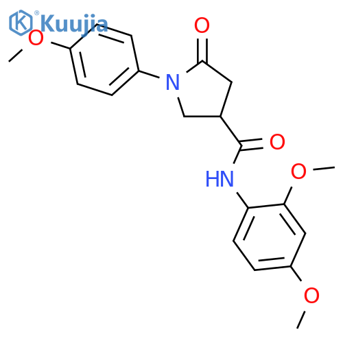 N-(2,4-dimethoxyphenyl)-1-(4-methoxyphenyl)-5-oxopyrrolidine-3-carboxamide structure