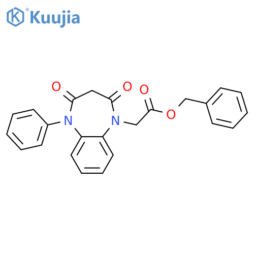 1H-1,5-Benzodiazepine-1-acetic acid,2,3,4,5-tetrahydro-2,4-dioxo-5-phenyl-, phenylmethyl ester structure