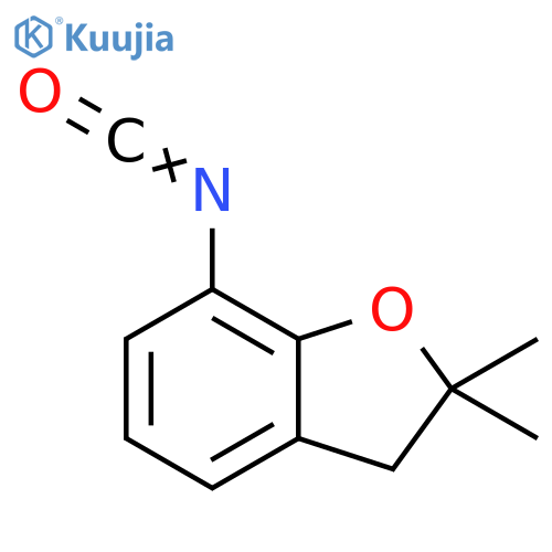 2,2-dimethyl-2,3-dihydro-1-benzofuran-7-yl isocyanate structure