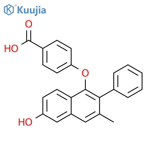 Benzoic acid, 4-[(6-hydroxy-3-methyl-2-phenyl-1-naphthalenyl)oxy]- structure