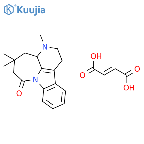 3,5,5-trimethyl-2,3,3a,4,5,6-hexahydro-3,7a-diazacyclohepta[1,2,3-jk]fluoren-7(1H)-one (2E)-but-2-enedioate structure