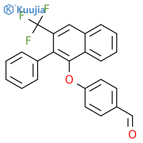 Benzaldehyde, 4-[[2-phenyl-3-(trifluoromethyl)-1-naphthalenyl]oxy]- structure