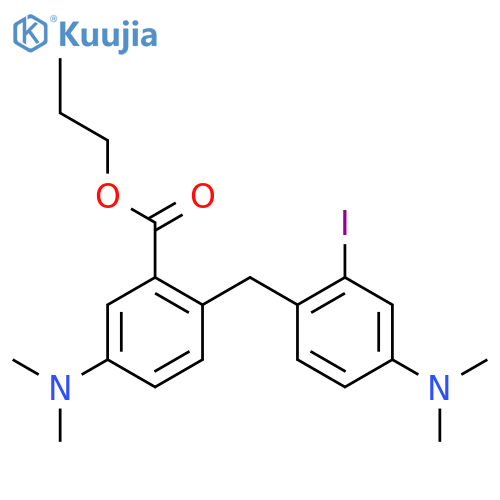 Benzoic acid,5-(dimethylamino)-2-[[4-(dimethylamino)-2-iodophenyl]methyl]-, propylester structure