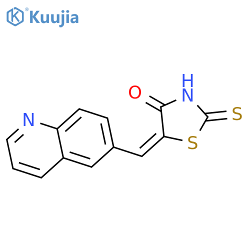 4-Thiazolidinone, 5-(6-quinolinylmethylene)-2-thioxo-, (5Z)- structure