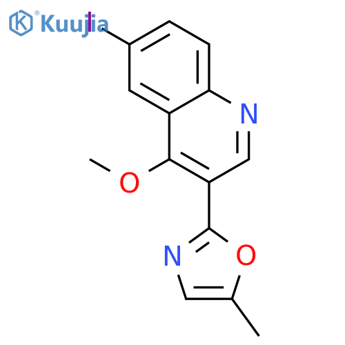 Quinoline, 6-iodo-4-methoxy-3-(5-methyl-2-oxazolyl)- structure