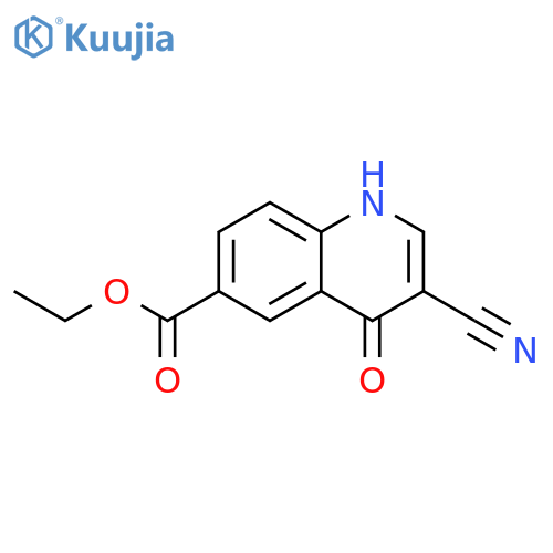 3-Cyano-4-oxo-1,4-dihydro-quinoline-6-carboxylic acid ethyl ester structure