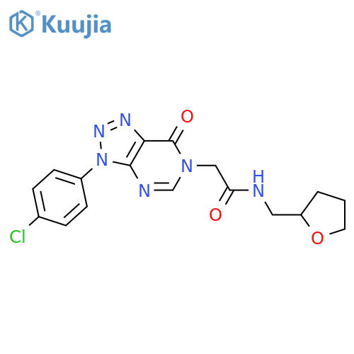 2-3-(4-chlorophenyl)-7-oxo-3H,6H,7H-1,2,3triazolo4,5-dpyrimidin-6-yl-N-(oxolan-2-yl)methylacetamide structure