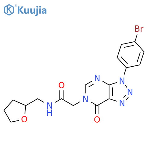 2-3-(4-bromophenyl)-7-oxo-3H,6H,7H-1,2,3triazolo4,5-dpyrimidin-6-yl-N-(oxolan-2-yl)methylacetamide structure