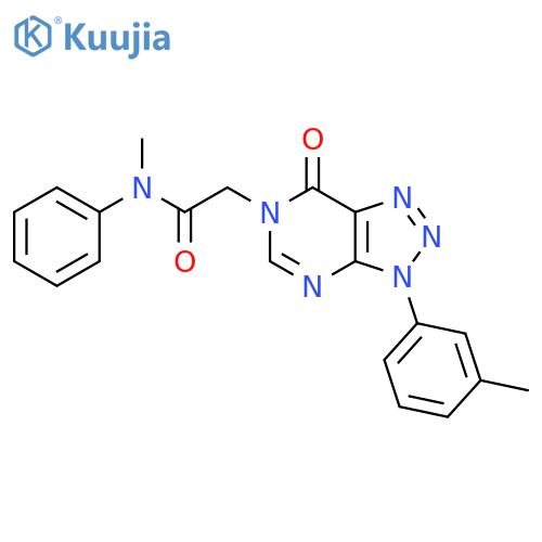 N-methyl-2-3-(3-methylphenyl)-7-oxo-3H,6H,7H-1,2,3triazolo4,5-dpyrimidin-6-yl-N-phenylacetamide structure