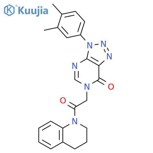 3-(3,4-dimethylphenyl)-6-2-oxo-2-(1,2,3,4-tetrahydroquinolin-1-yl)ethyl-3H,6H,7H-1,2,3triazolo4,5-dpyrimidin-7-one structure
