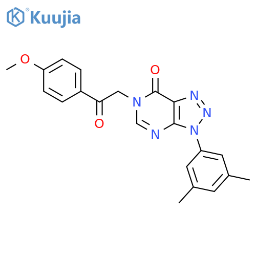 3-(3,5-dimethylphenyl)-6-2-(4-methoxyphenyl)-2-oxoethyl-3H,6H,7H-1,2,3triazolo4,5-dpyrimidin-7-one structure
