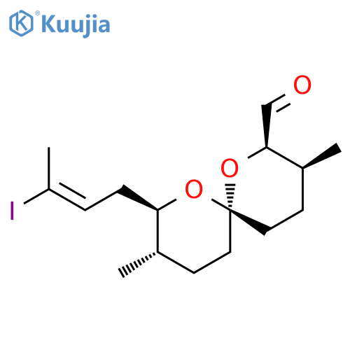 1,7-Dioxaspiro[5.5]undecane-2-carboxaldehyde,8-[(2E)-3-iodo-2-butenyl]-3,9-dimethyl-, (2R,3S,6S,8R,9S)- structure