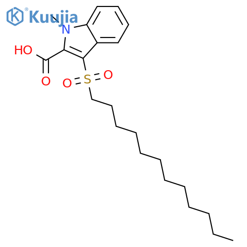 1H-Indole-2-carboxylic acid, 3-(dodecylsulfonyl)-1-methyl- structure