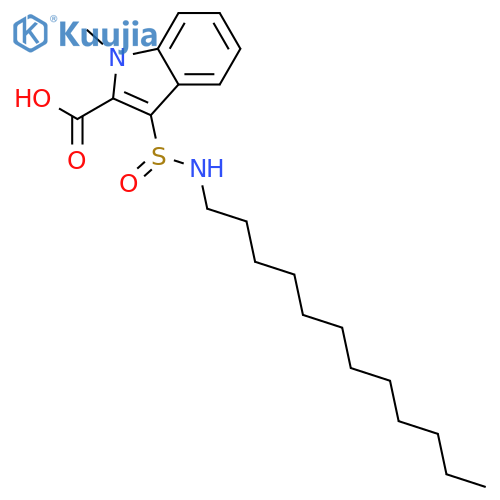 1H-Indole-2-carboxylic acid, 3-[(dodecylamino)sulfinyl]-1-methyl- structure
