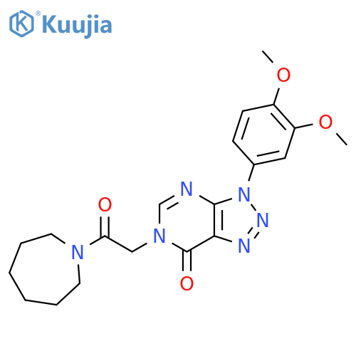 6-2-(azepan-1-yl)-2-oxoethyl-3-(3,4-dimethoxyphenyl)-3H,6H,7H-1,2,3triazolo4,5-dpyrimidin-7-one structure