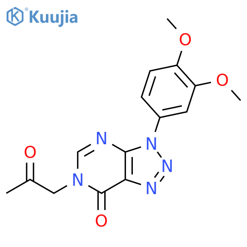 3-(3,4-dimethoxyphenyl)-6-(2-oxopropyl)-3H,6H,7H-1,2,3triazolo4,5-dpyrimidin-7-one structure